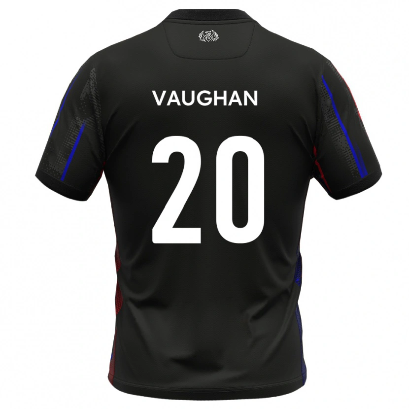 Danxen Børn Haydon Vaughan #20 Sort Rød Udebane Spillertrøjer 2025/26 Trøje T-Shirt