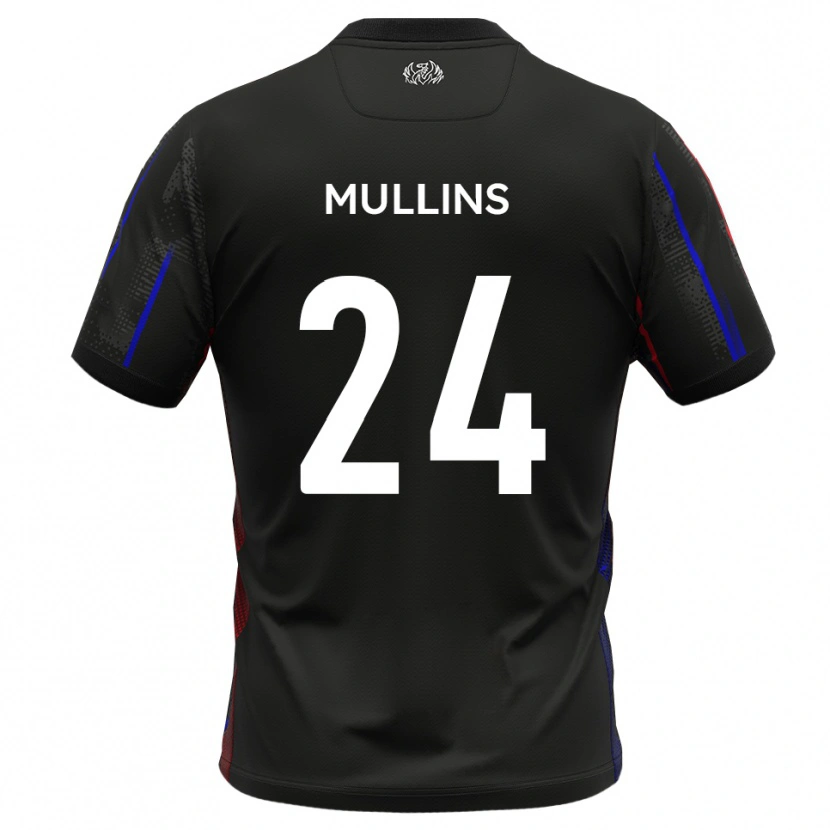 Danxen Børn Maxwell Mullins #24 Sort Rød Udebane Spillertrøjer 2025/26 Trøje T-Shirt