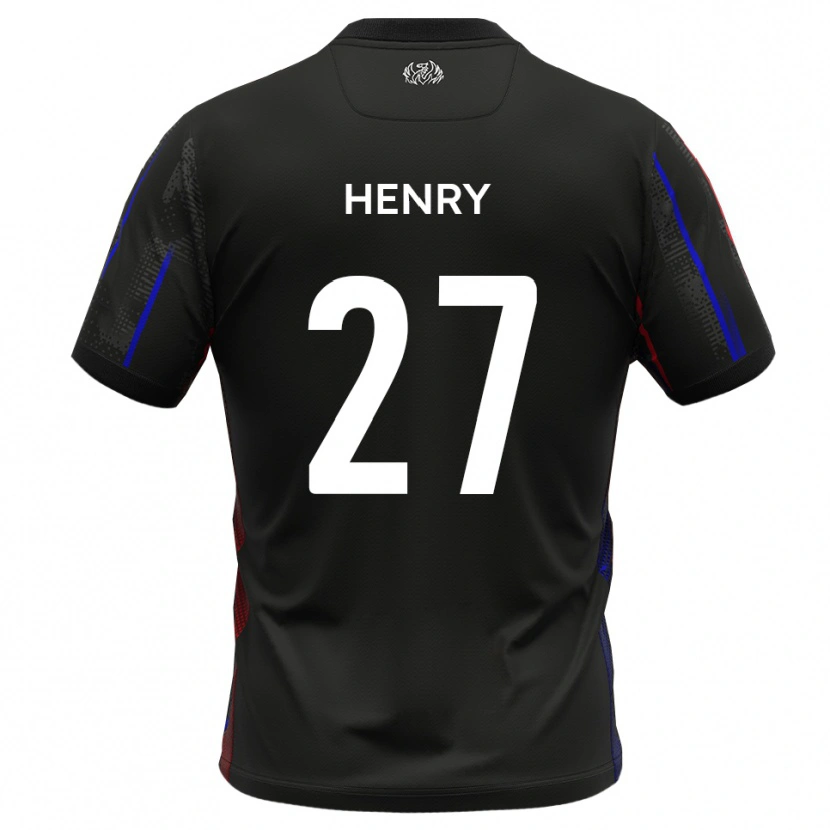 Danxen Børn James Henry #27 Sort Rød Udebane Spillertrøjer 2025/26 Trøje T-Shirt