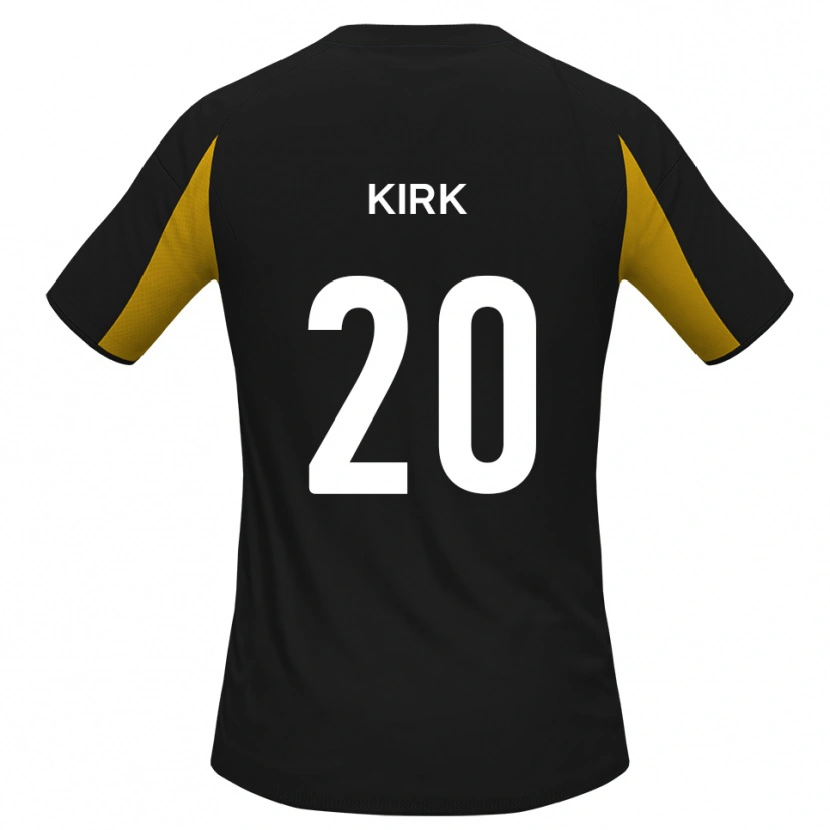 Danxen Børn Charlie Kirk #20 Sort Gul Udebane Spillertrøjer 2025/26 Trøje T-Shirt