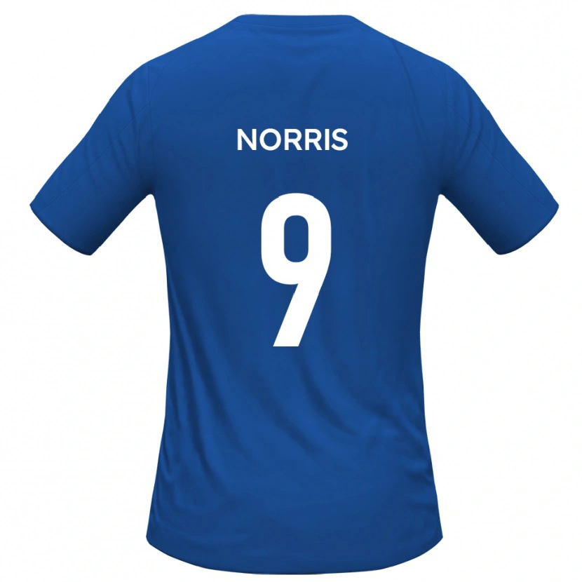 Danxen Børn Luke Norris #9 Himmelblå Udebane Spillertrøjer 2025/26 Trøje T-Shirt