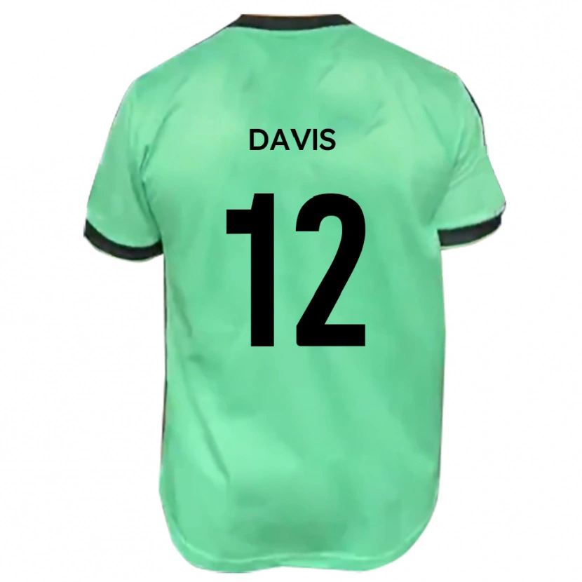 Danxen Børn Sonnie Davis #12 Turkis Sort Udebane Spillertrøjer 2025/26 Trøje T-Shirt
