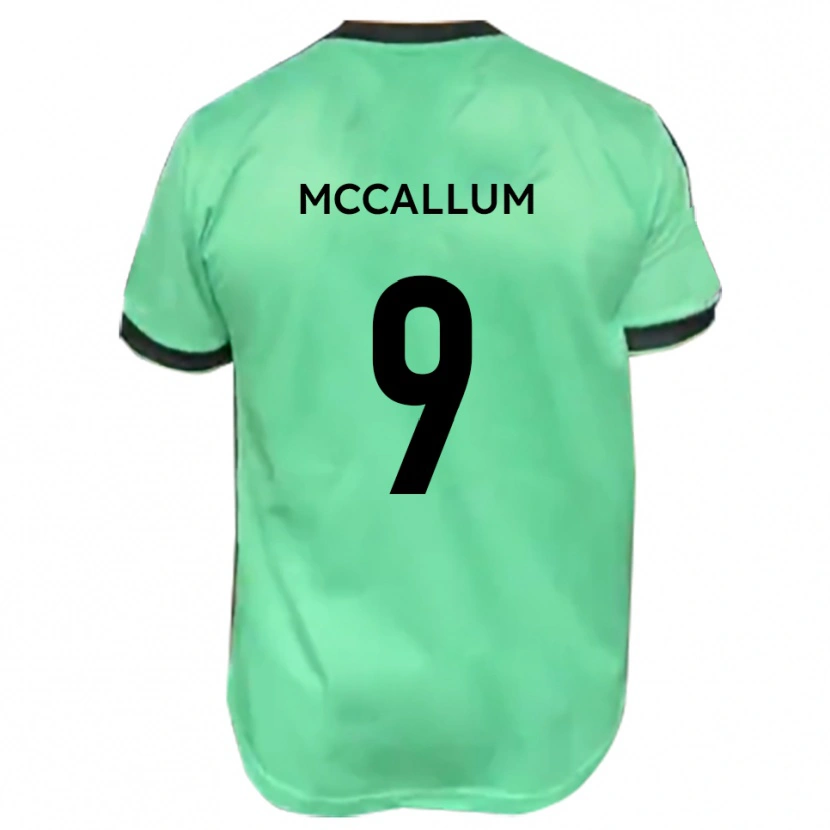 Danxen Børn Paul Mccallum #9 Turkis Sort Udebane Spillertrøjer 2025/26 Trøje T-Shirt
