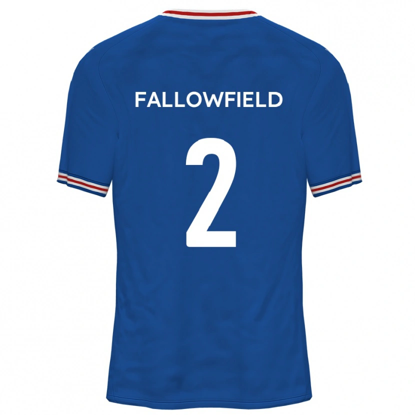 Danxen Børn Ryan Fallowfield #2 Dodger Blå Udebane Spillertrøjer 2025/26 Trøje T-Shirt