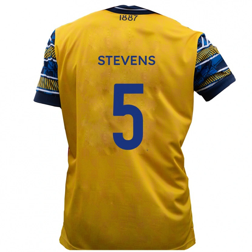 Danxen Børn Harrison Stevens #5 Gul Sort Udebane Spillertrøjer 2025/26 Trøje T-Shirt