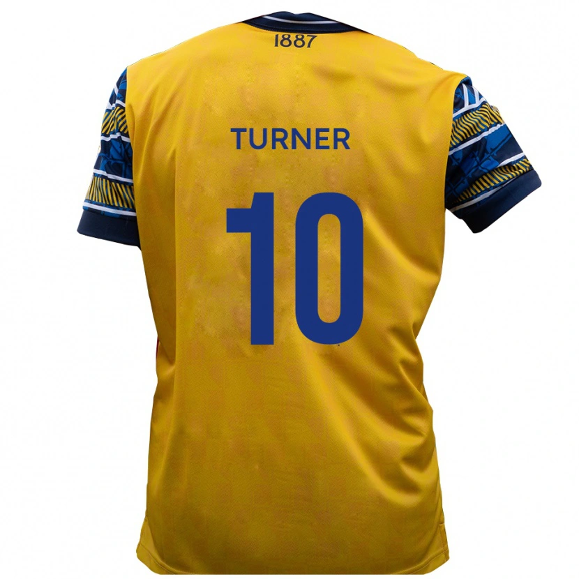 Danxen Børn Jack Turner #10 Gul Sort Udebane Spillertrøjer 2025/26 Trøje T-Shirt