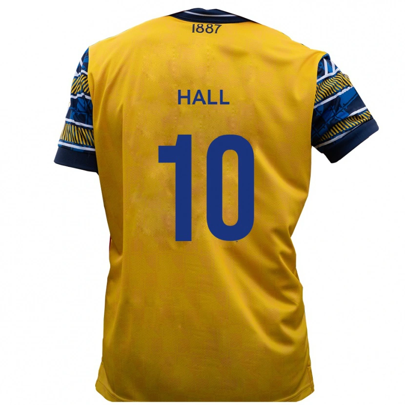 Danxen Børn Luke Hall #10 Gul Sort Udebane Spillertrøjer 2025/26 Trøje T-Shirt