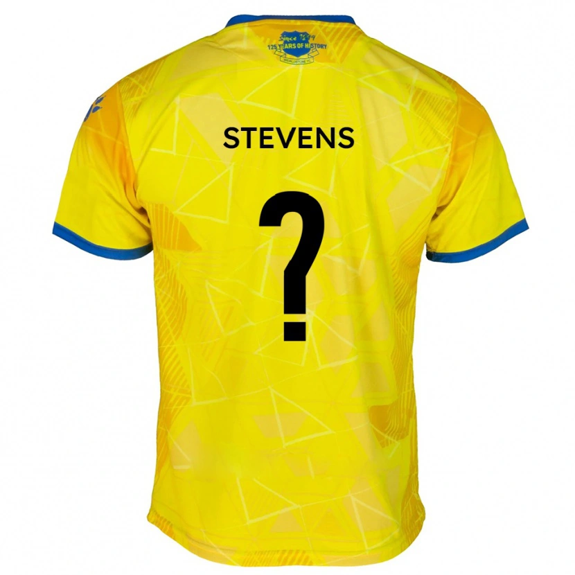 Danxen Børn James Stevens #0 Gul Blå Udebane Spillertrøjer 2025/26 Trøje T-Shirt