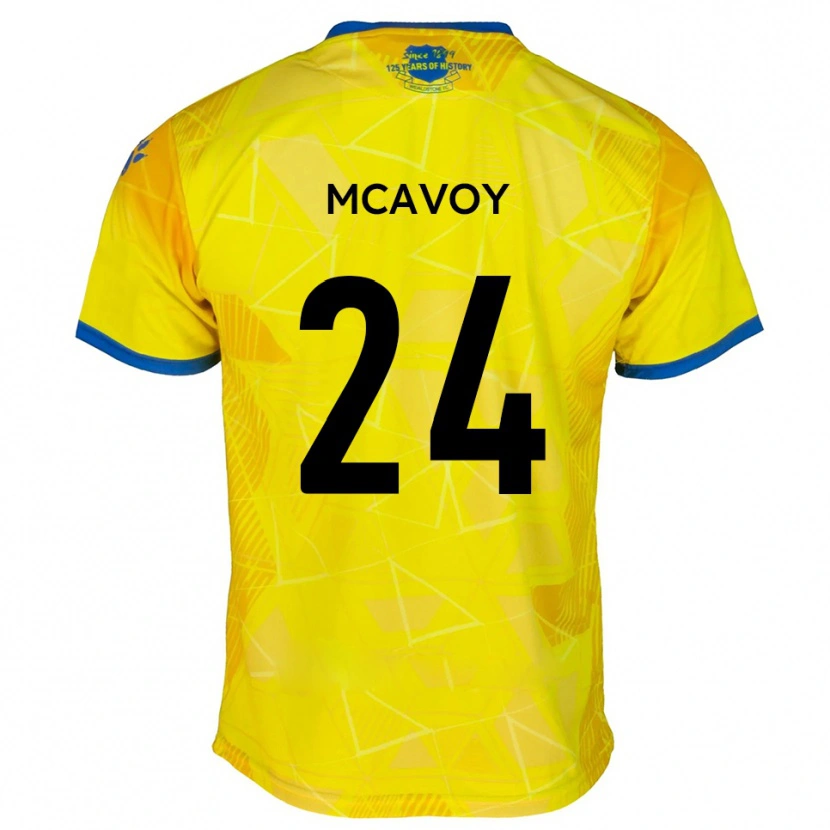 Danxen Børn Connor Mcavoy #24 Gul Blå Udebane Spillertrøjer 2025/26 Trøje T-Shirt