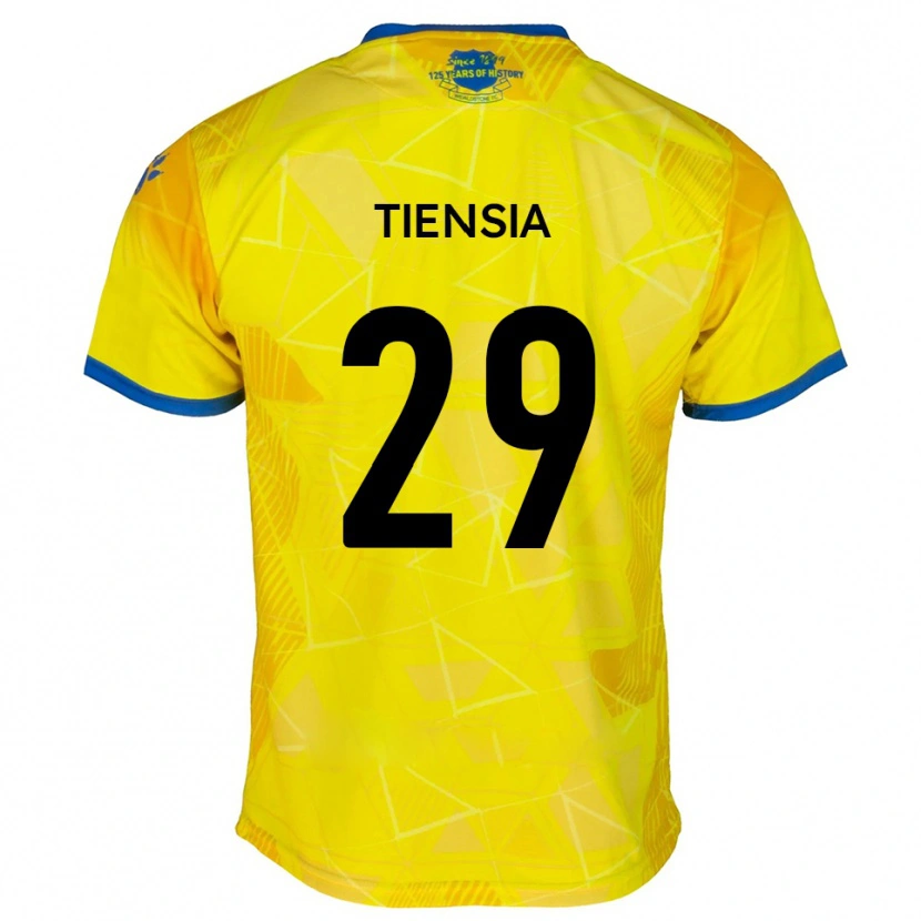 Danxen Børn Junior Tiensia #29 Gul Blå Udebane Spillertrøjer 2025/26 Trøje T-Shirt