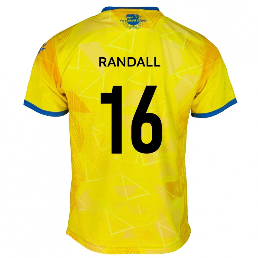 Danxen Børn Will Randall #16 Gul Blå Udebane Spillertrøjer 2025/26 Trøje T-Shirt