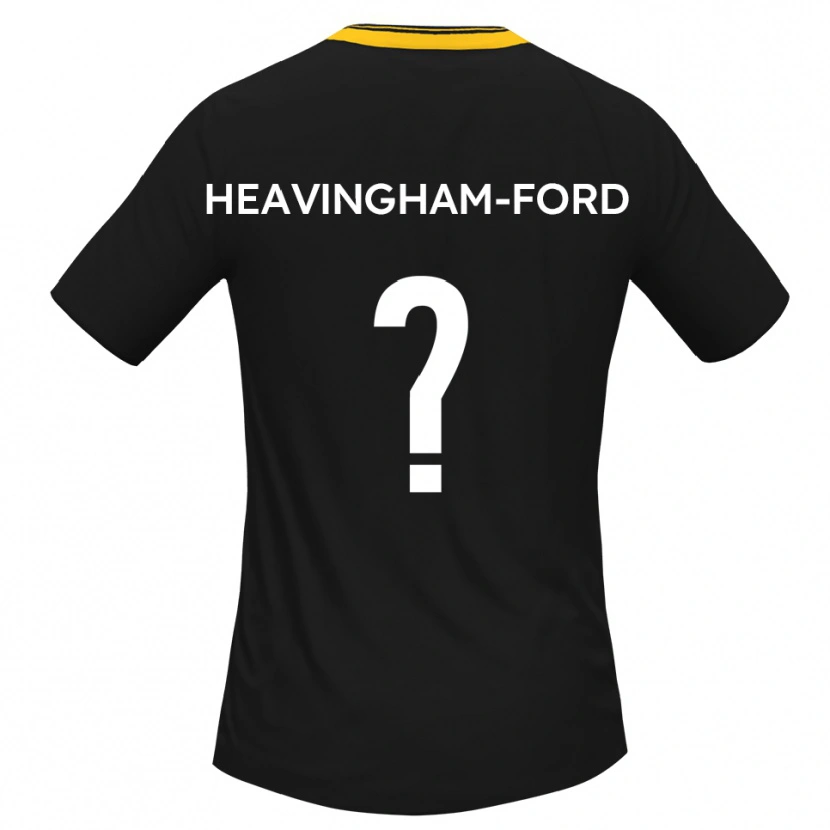 Danxen Børn Maddie Heavingham-Ford #0 Sort Gul Udebane Spillertrøjer 2025/26 Trøje T-Shirt
