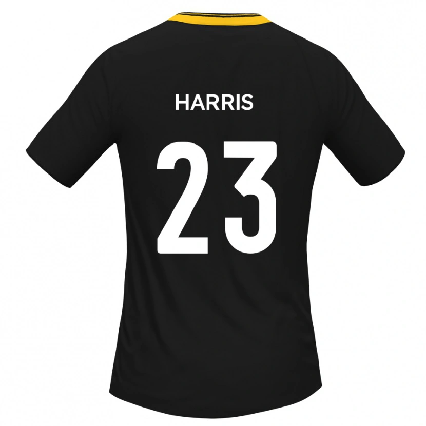 Danxen Børn Jayden Harris #23 Sort Gul Udebane Spillertrøjer 2025/26 Trøje T-Shirt