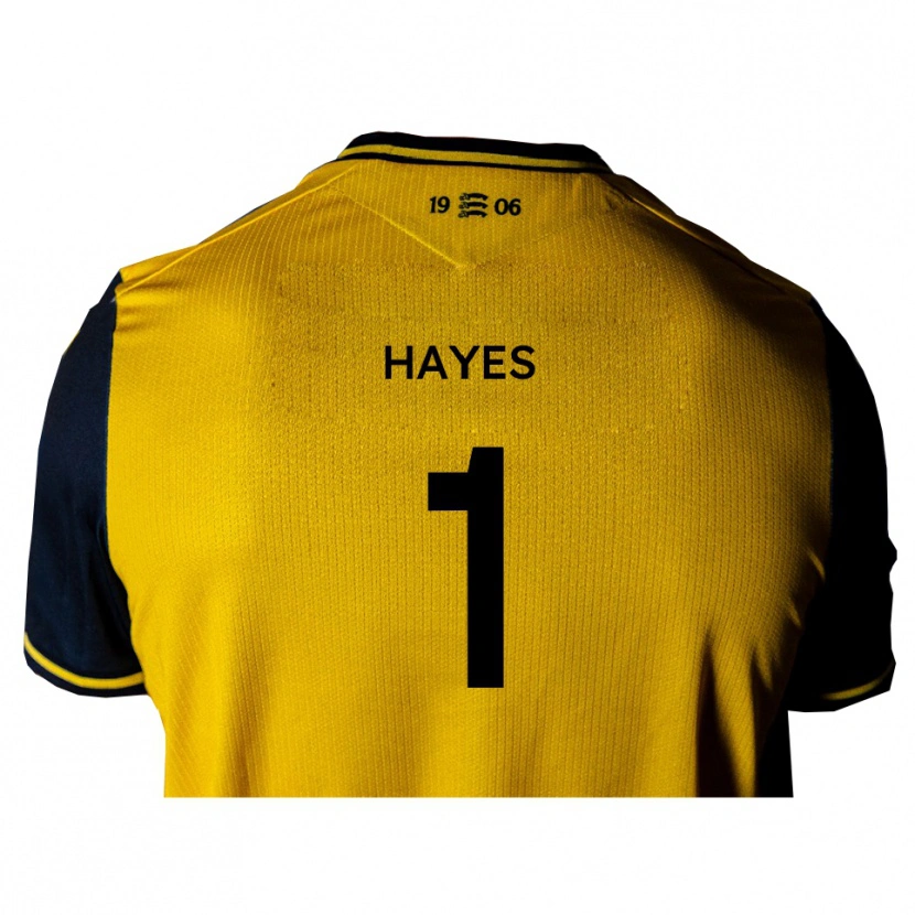 Danxen Børn Nick Hayes #1 Gul Sort Udebane Spillertrøjer 2025/26 Trøje T-Shirt