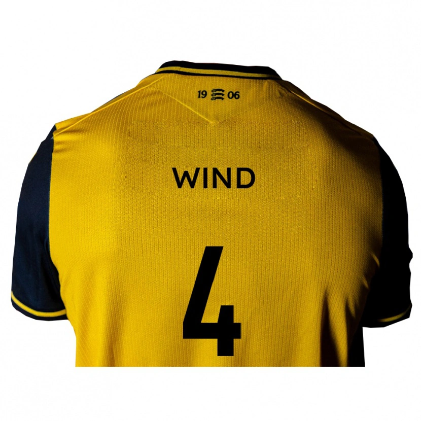 Danxen Børn George Wind #4 Gul Sort Udebane Spillertrøjer 2025/26 Trøje T-Shirt