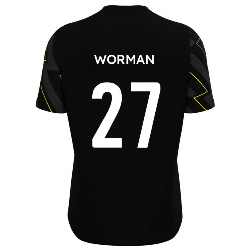 Danxen Børn Ben Worman #27 Sort Grå Udebane Spillertrøjer 2025/26 Trøje T-Shirt