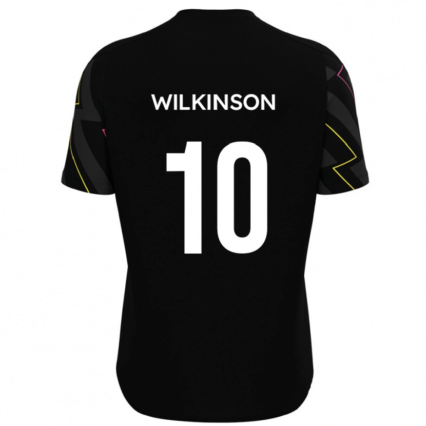 Danxen Børn Conor Wilkinson #10 Sort Grå Udebane Spillertrøjer 2025/26 Trøje T-Shirt