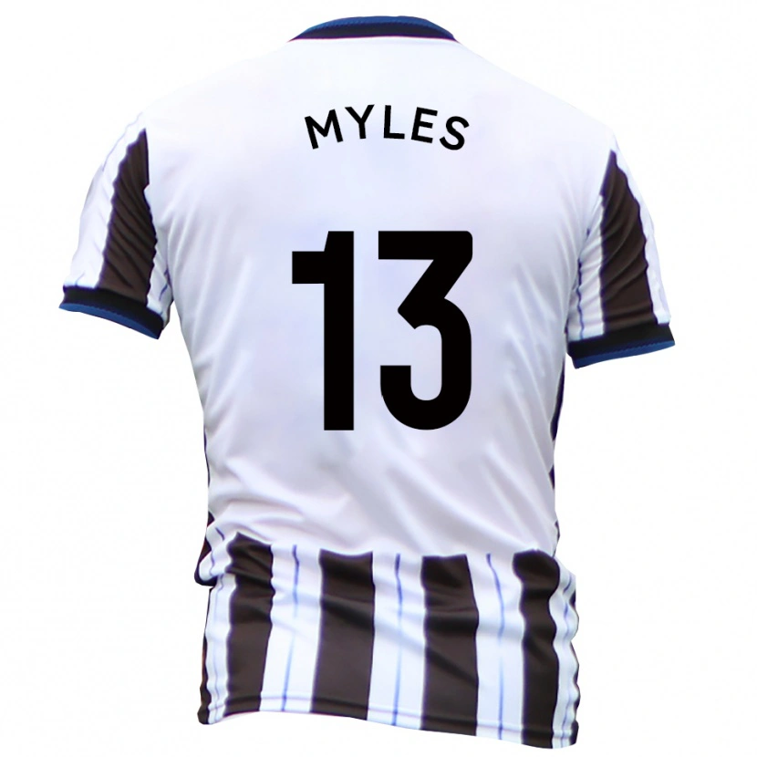 Danxen Børn Tom Myles #13 Hvid Sort Udebane Spillertrøjer 2025/26 Trøje T-Shirt