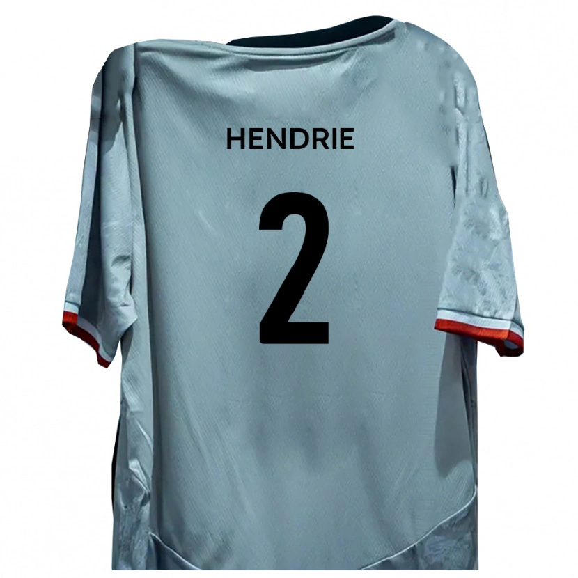 Danxen Børn Luke Hendrie #2 Hvid Sort Udebane Spillertrøjer 2025/26 Trøje T-Shirt