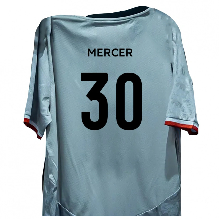 Danxen Børn Nathan Mercer #30 Hvid Sort Udebane Spillertrøjer 2025/26 Trøje T-Shirt