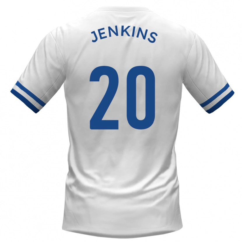 Danxen Børn Jack Jenkins #20 Hvid Blå Udebane Spillertrøjer 2025/26 Trøje T-Shirt