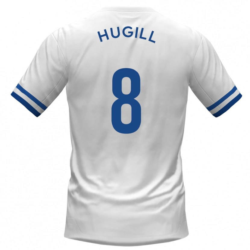 Danxen Børn Will Hugill #8 Hvid Blå Udebane Spillertrøjer 2025/26 Trøje T-Shirt