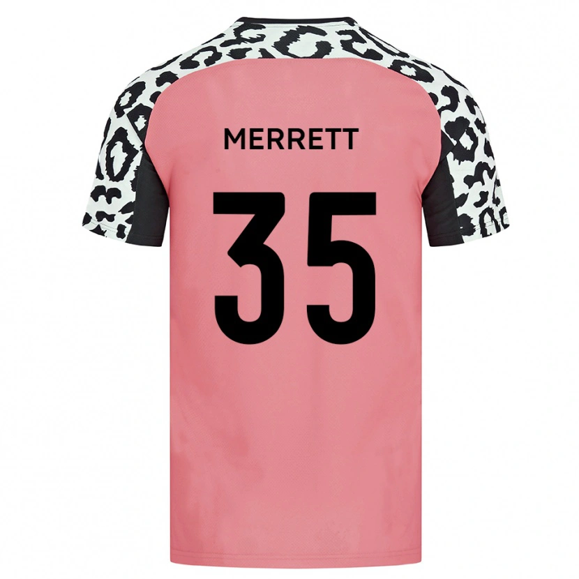 Danxen Børn William Merrett #35 Pink Sort Udebane Spillertrøjer 2025/26 Trøje T-Shirt