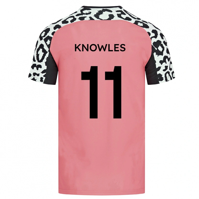 Danxen Børn Tom Knowles #11 Pink Sort Udebane Spillertrøjer 2025/26 Trøje T-Shirt