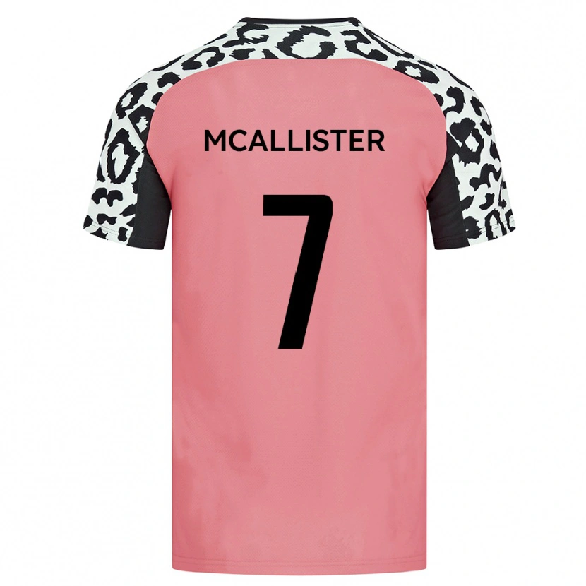 Danxen Børn Kyle Mcallister #7 Pink Sort Udebane Spillertrøjer 2025/26 Trøje T-Shirt