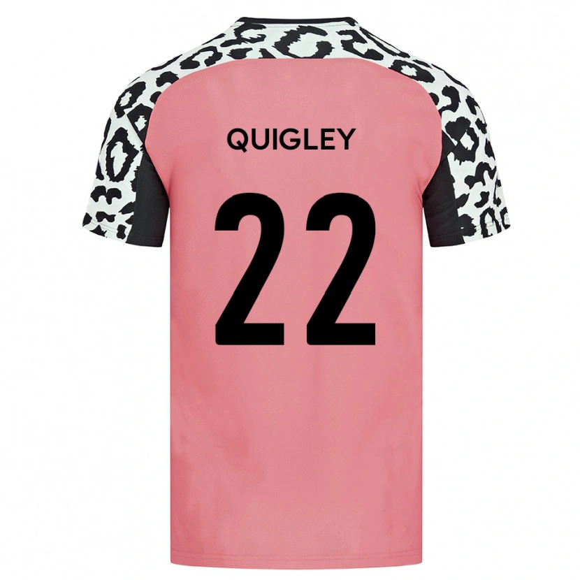 Danxen Børn Joe Quigley #22 Pink Sort Udebane Spillertrøjer 2025/26 Trøje T-Shirt