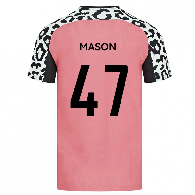 Danxen Børn Preston Mason #47 Pink Sort Udebane Spillertrøjer 2025/26 Trøje T-Shirt