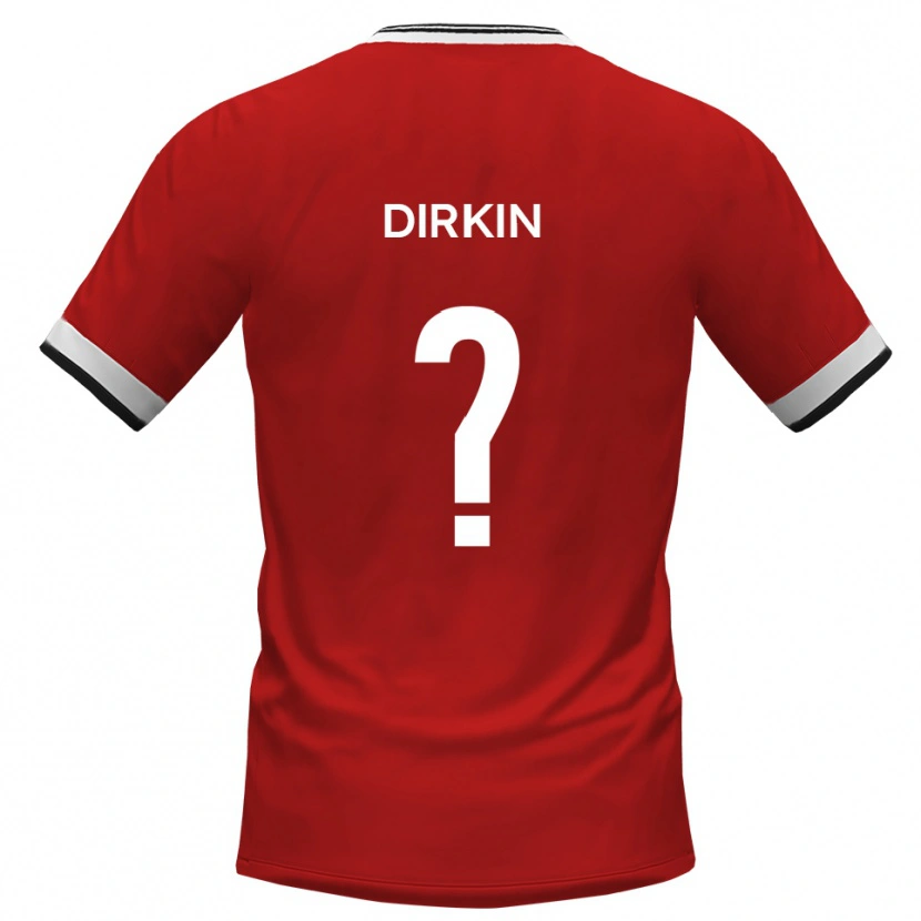 Danxen Børn James Dirkin #0 Hvid Sort Udebane Spillertrøjer 2025/26 Trøje T-Shirt