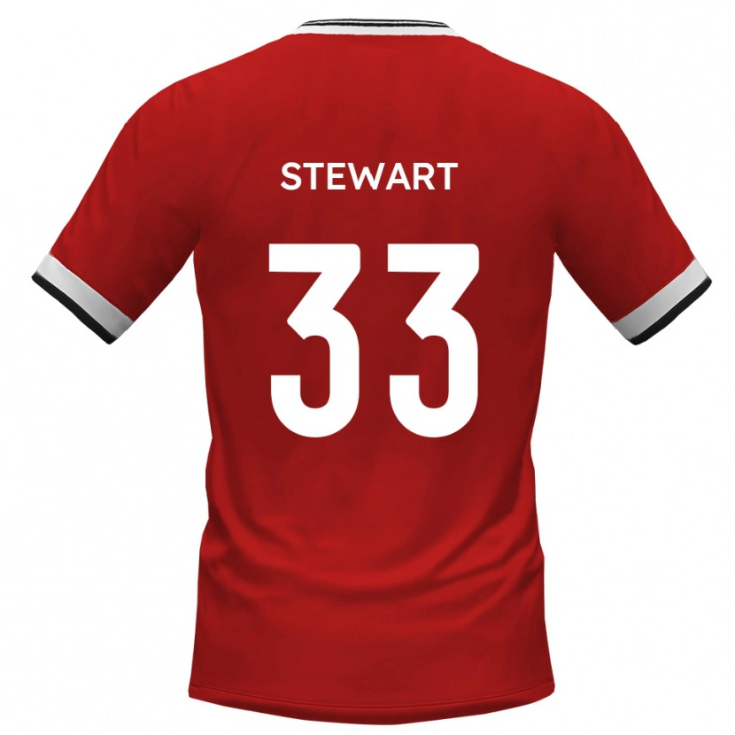 Danxen Børn Noah Stewart #33 Hvid Sort Udebane Spillertrøjer 2025/26 Trøje T-Shirt