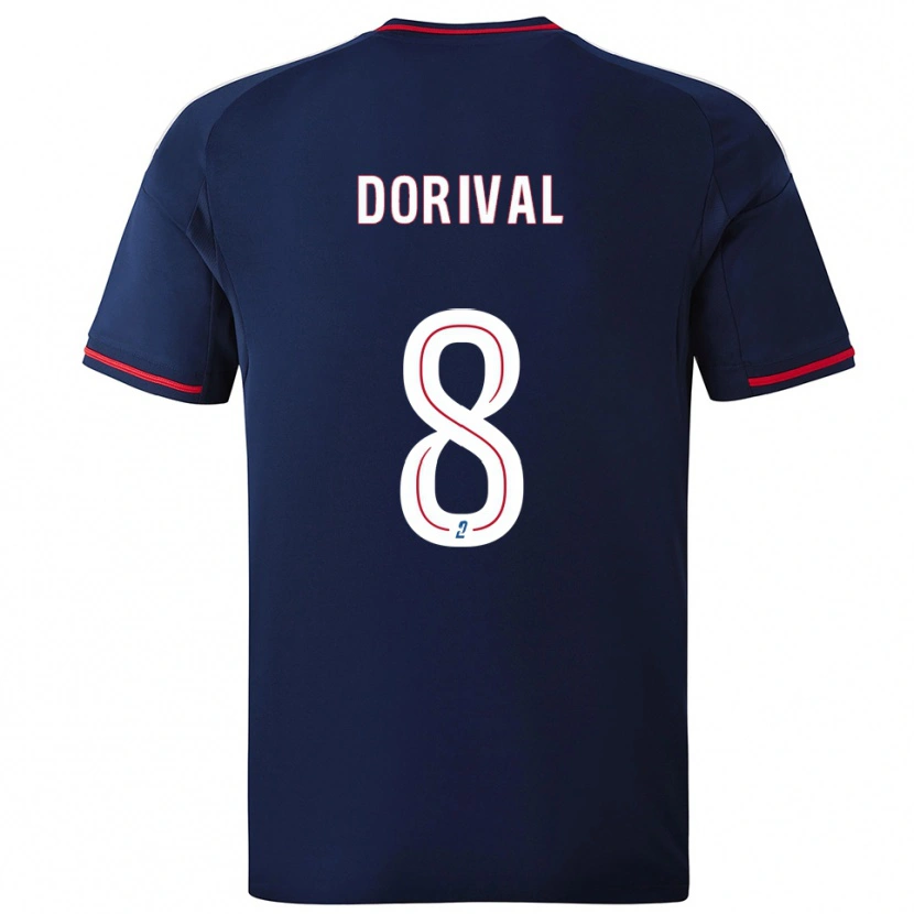 Danxen Børn Pierre Dorival #8 Marine Rød Udebane Spillertrøjer 2025/26 Trøje T-Shirt