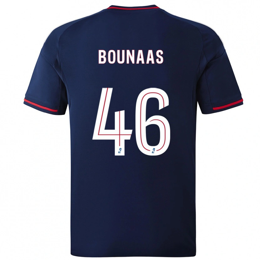 Danxen Børn Idris Bounaas #46 Marine Rød Udebane Spillertrøjer 2025/26 Trøje T-Shirt