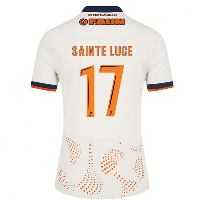 Danxen Børn Théo Sainte-Luce #17 Hvid Orange Udebane Spillertrøjer 2025/26 Trøje T-Shirt