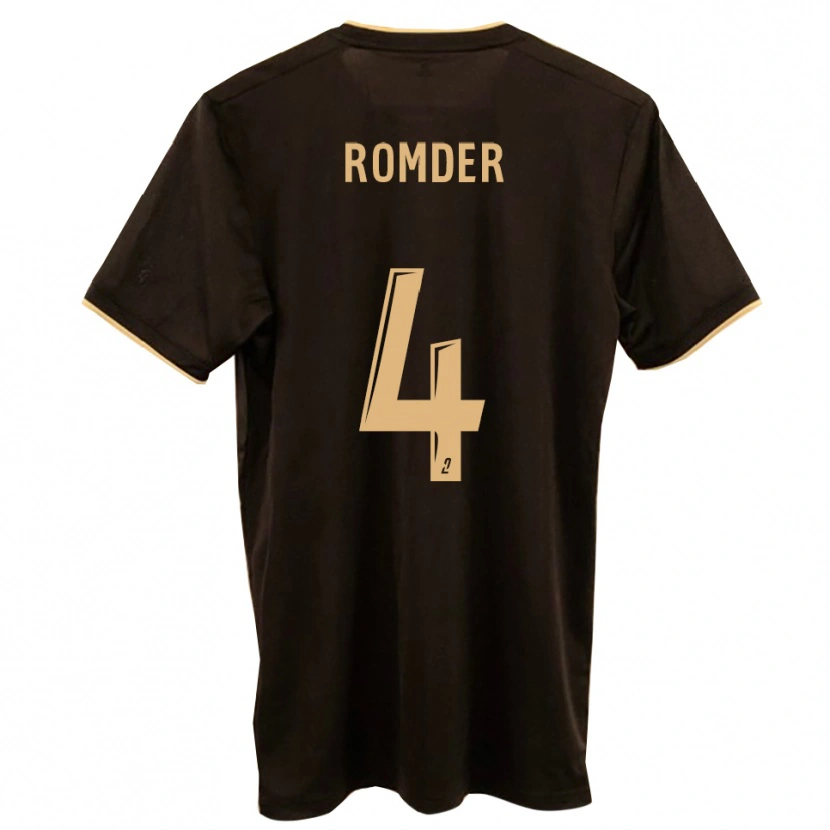Danxen Børn Mathis Romder #4 Blå Rød Udebane Spillertrøjer 2025/26 Trøje T-Shirt