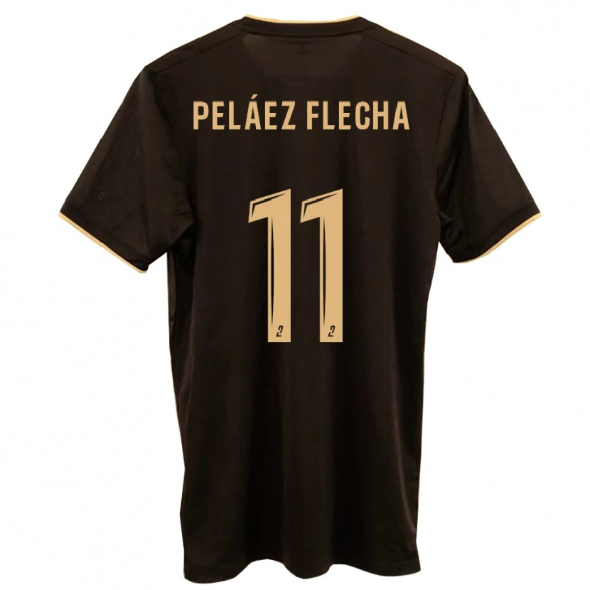 Danxen Børn Fernando Peláez Flecha #11 Blå Rød Udebane Spillertrøjer 2025/26 Trøje T-Shirt