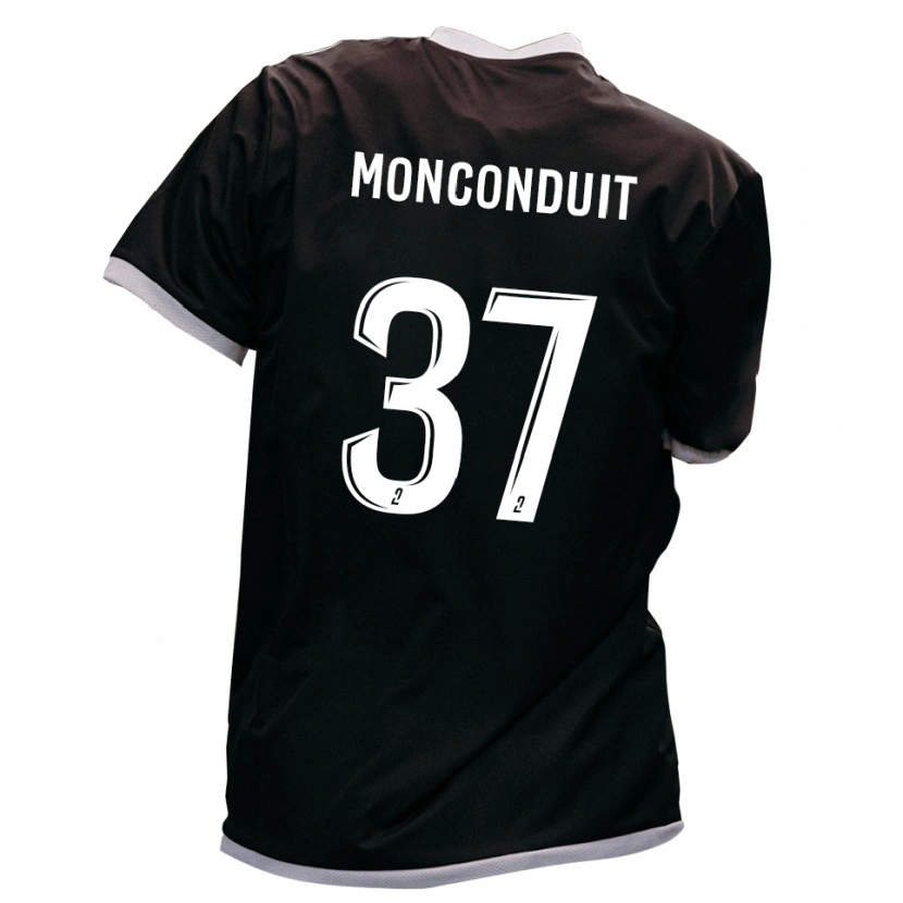 Danxen Børn Thomas Monconduit #37 Sort Guld Udebane Spillertrøjer 2025/26 Trøje T-Shirt