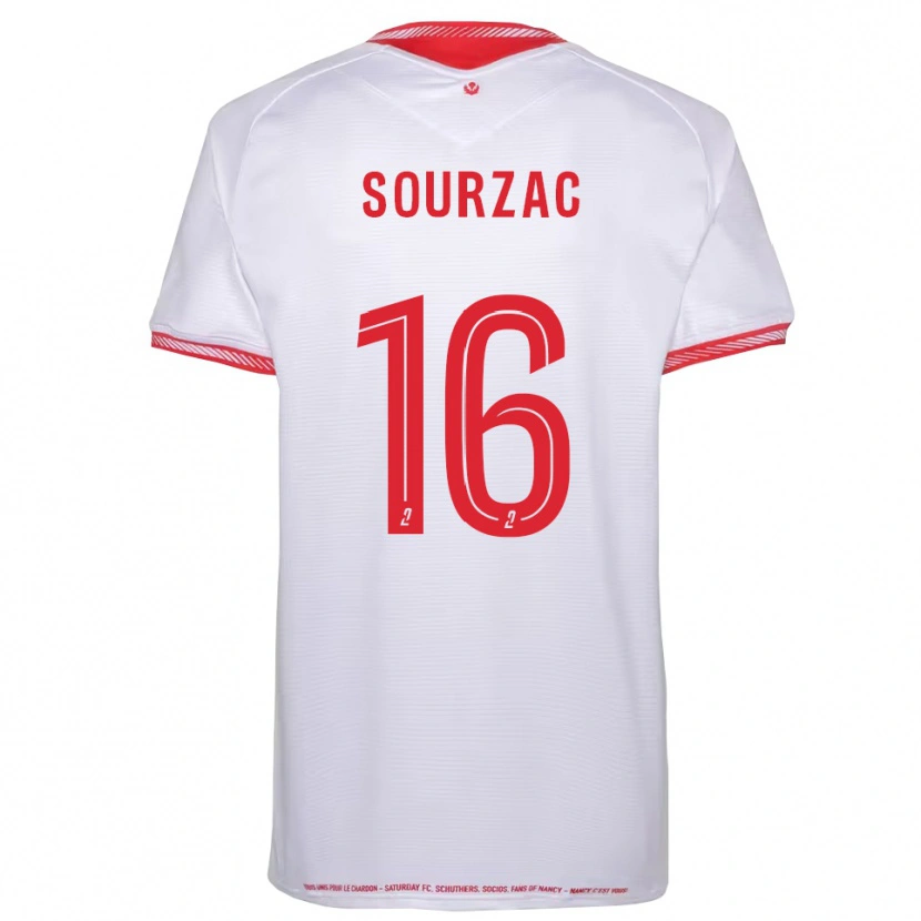 Danxen Børn Martin Sourzac #16 Sort Rød Udebane Spillertrøjer 2025/26 Trøje T-Shirt