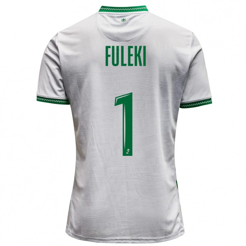Danxen Børn Rafael Fuleki #1 Hvid Grøn Udebane Spillertrøjer 2025/26 Trøje T-Shirt
