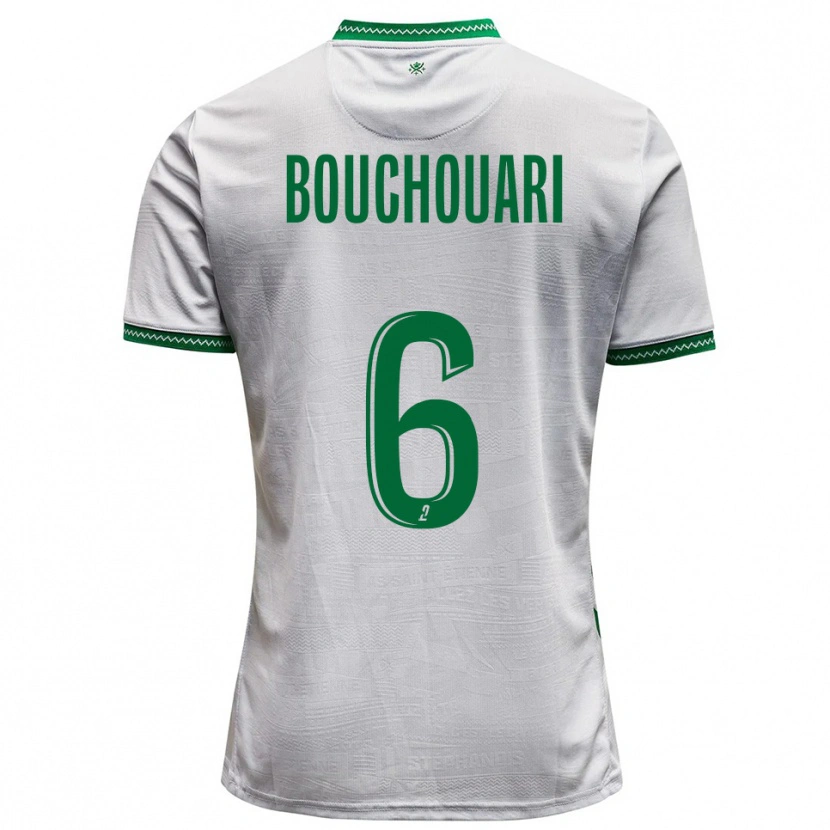 Danxen Børn Benjamin Bouchouari #6 Hvid Grøn Udebane Spillertrøjer 2025/26 Trøje T-Shirt