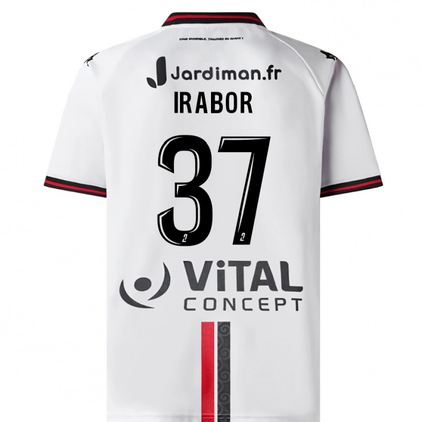 Danxen Børn Brown Irabor #37 Hvid Rød Udebane Spillertrøjer 2025/26 Trøje T-Shirt