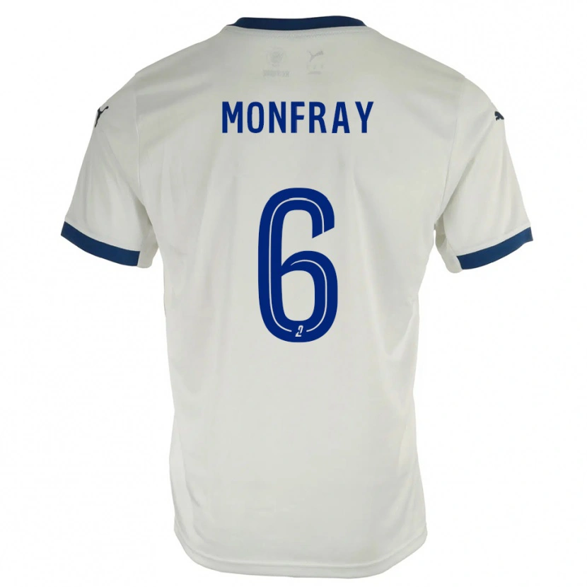 Danxen Børn Adrien Monfray #6 Hvid Blå Udebane Spillertrøjer 2025/26 Trøje T-Shirt