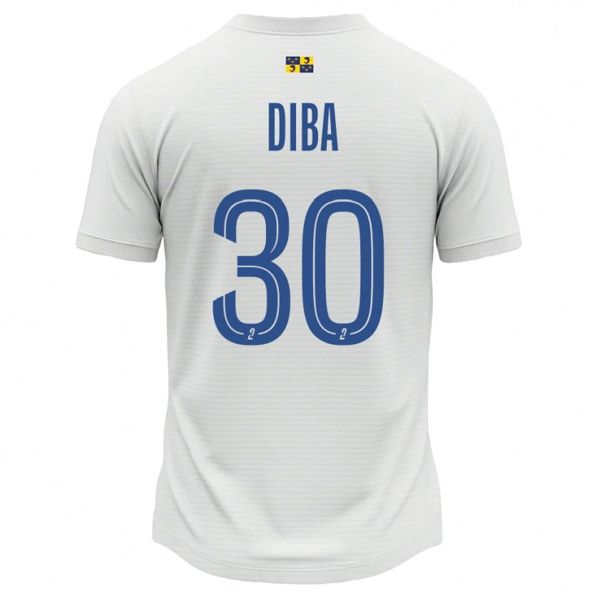 Danxen Børn Samba Diba #30 Hvid Blå Udebane Spillertrøjer 2025/26 Trøje T-Shirt