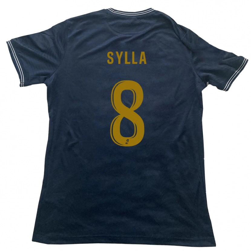 Danxen Børn Khalifa Sylla #8 Marine Guld Udebane Spillertrøjer 2025/26 Trøje T-Shirt
