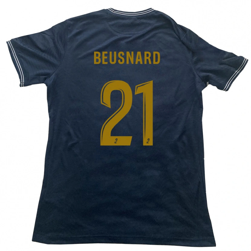 Danxen Børn Steeve Beusnard #21 Marine Guld Udebane Spillertrøjer 2025/26 Trøje T-Shirt