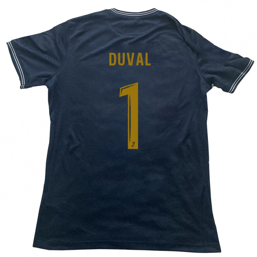 Danxen Børn Matis Duval #1 Marine Guld Udebane Spillertrøjer 2025/26 Trøje T-Shirt