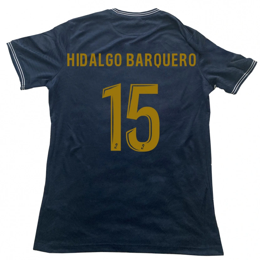 Danxen Børn Mathis Hidalgo Barquero #15 Marine Guld Udebane Spillertrøjer 2025/26 Trøje T-Shirt