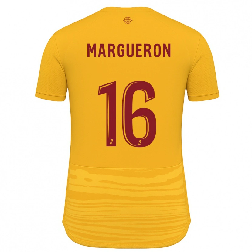 Danxen Børn Lucas Margueron #16 Orange Burgundy Udebane Spillertrøjer 2025/26 Trøje T-Shirt